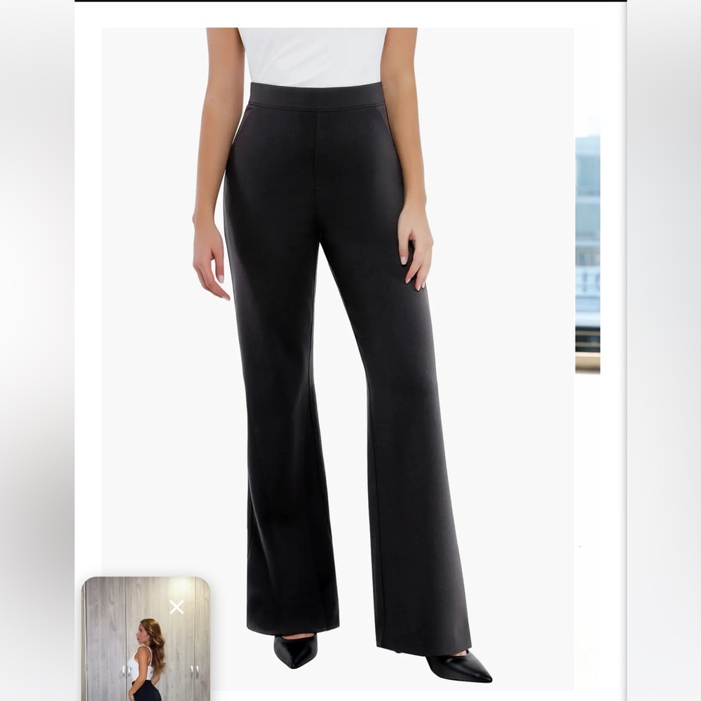 Classic High-Waist Black Flared Pants